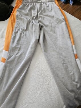 Colusseum Adult mens Jogging Pants Tn Vols Gray Orange Size Large Comfort EUC